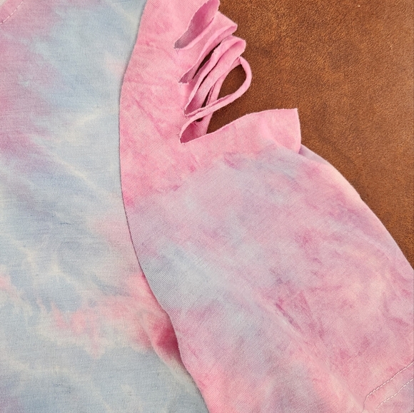 Shein Pastel Tie Dye Shirt Dress - Picture 3 of 4